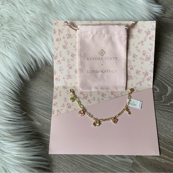 Kendra Scott Jewelry - 🎀 KENDRA SCOTT x LOVESHACKFANCY Charm Bracelet with Locket Bow Heart Teacup Love